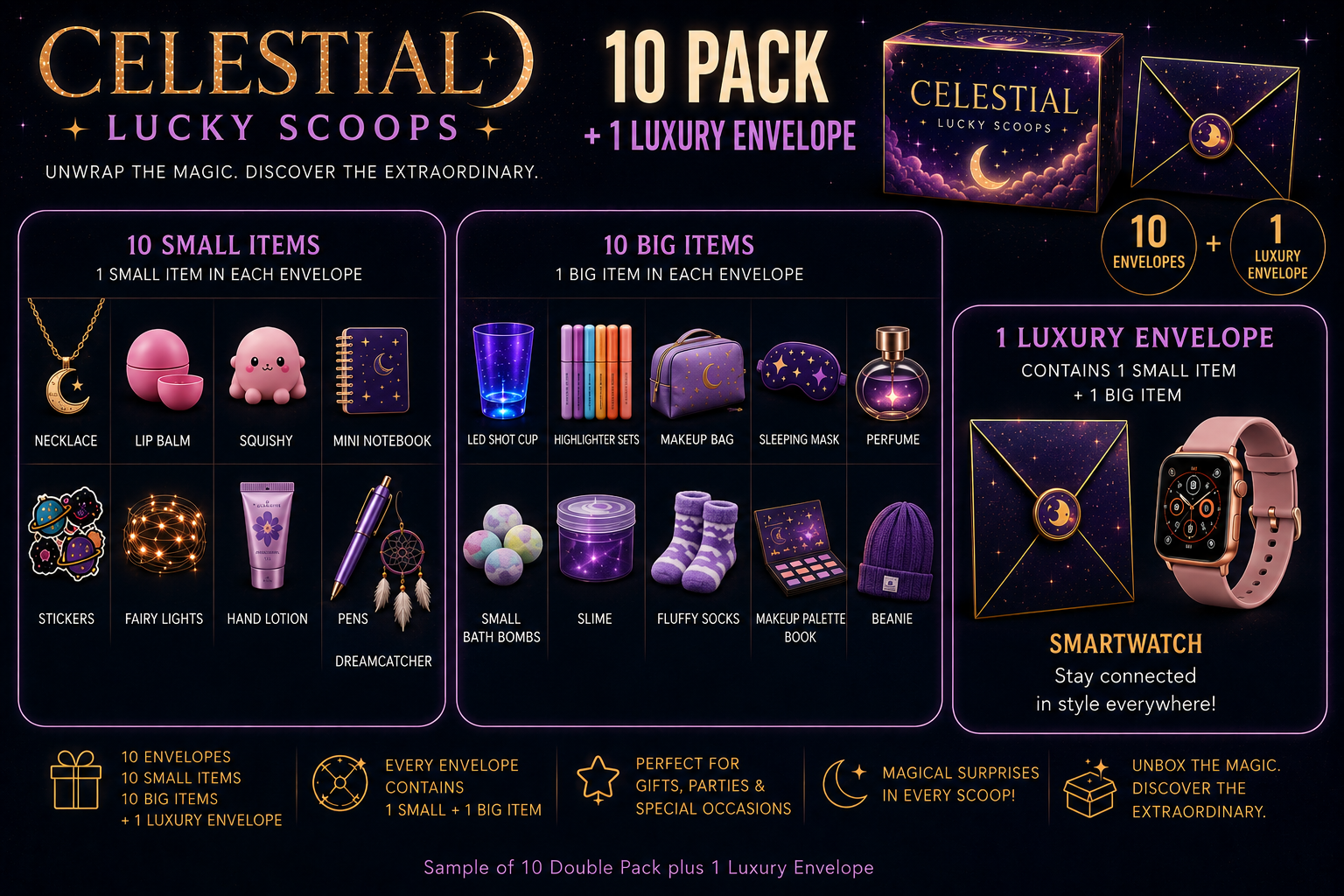 🌙 10 Double Pack — 1 Luxury Envelope