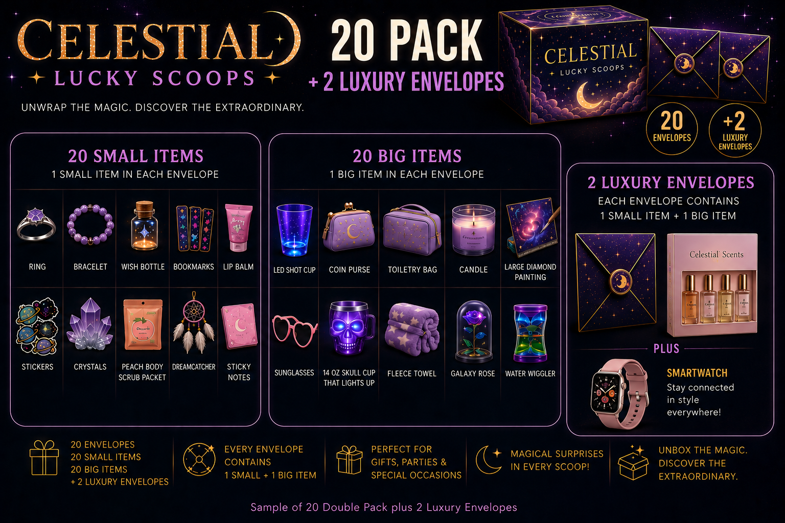 🌌 20 Double Pack — 2 Luxury Envelopes