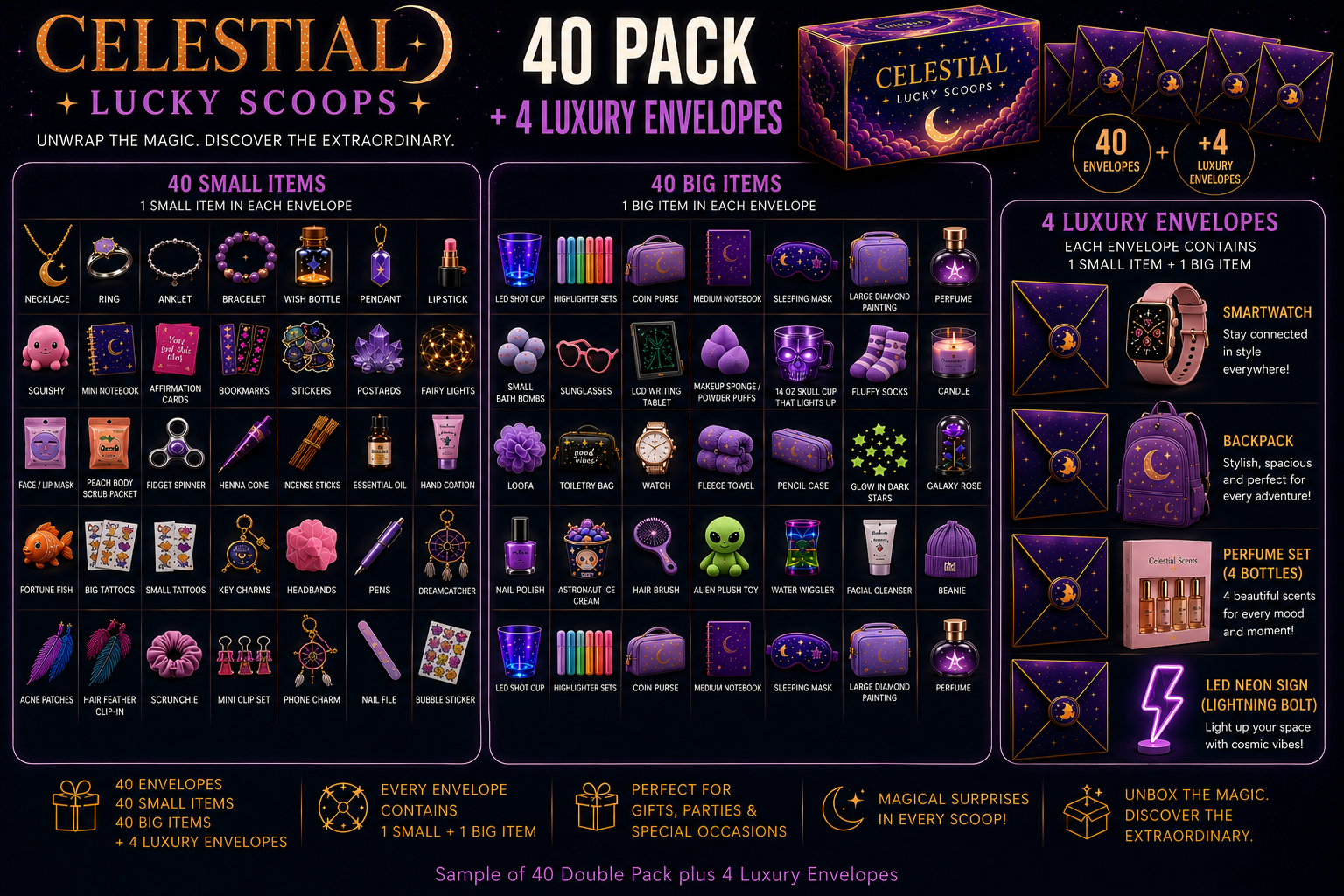 ⭐ 40 Double Pack — 4 Luxury Envelopes