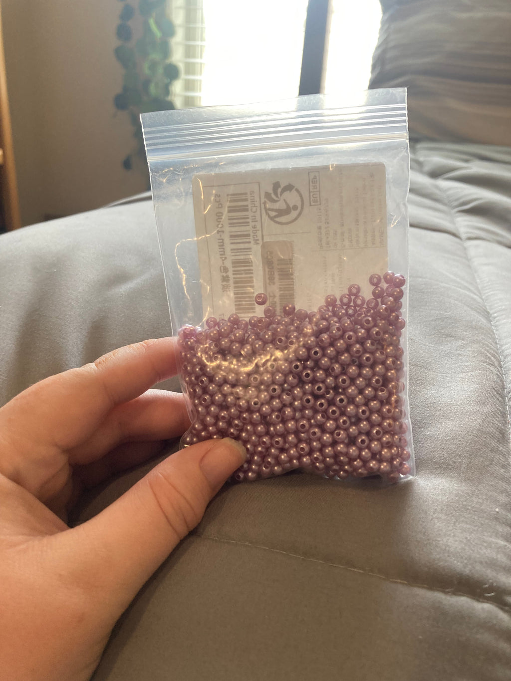 4 mm Small Pearl Beads (Purple)