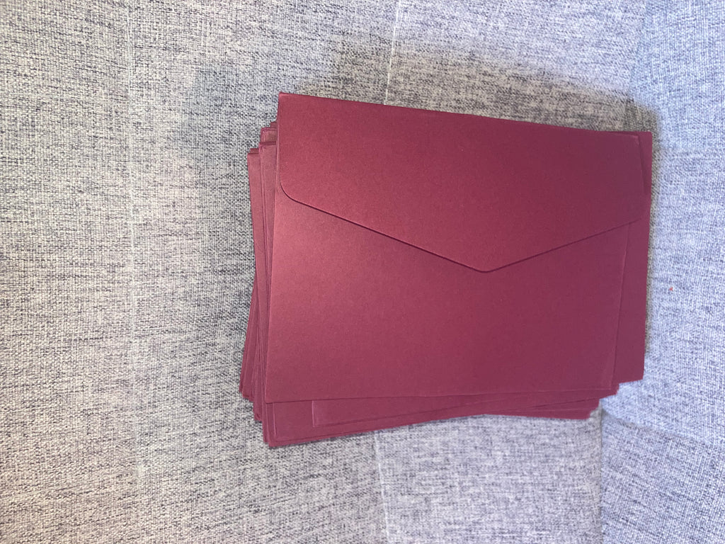 Free Burgundy Wedding Cards w/ pocket