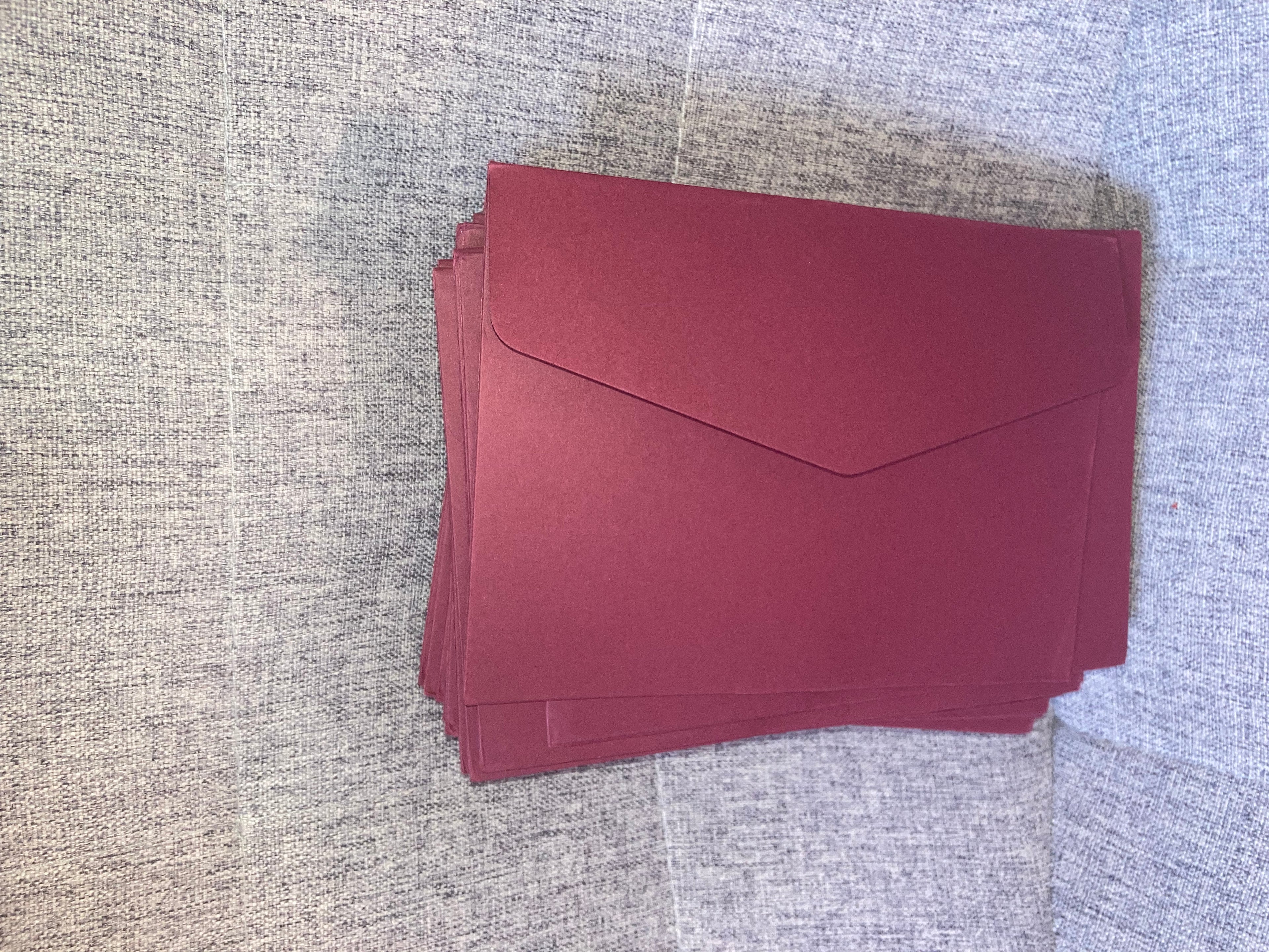 Free Burgundy Wedding Cards w/ pocket