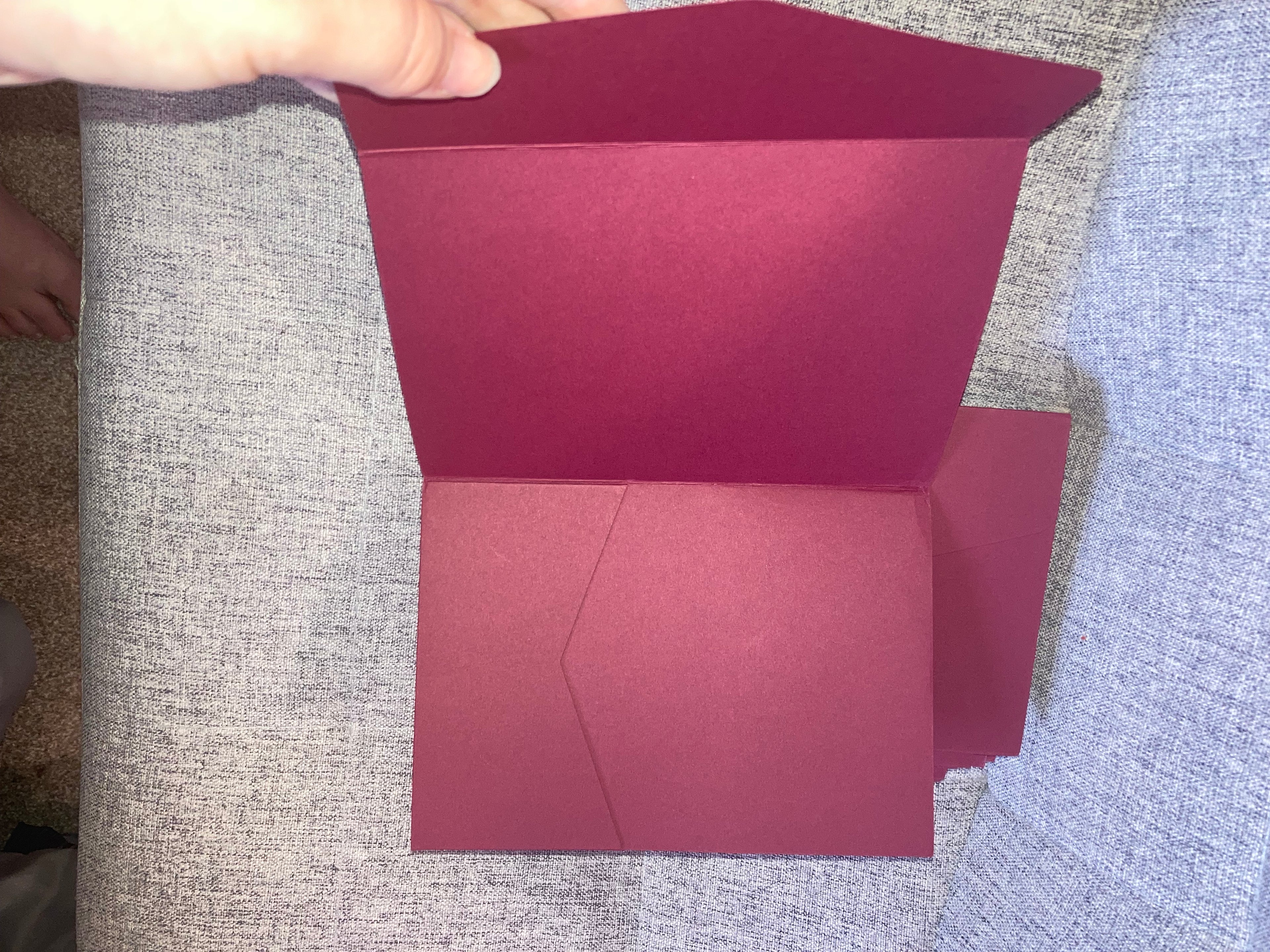 Free Burgundy Wedding Cards w/ pocket