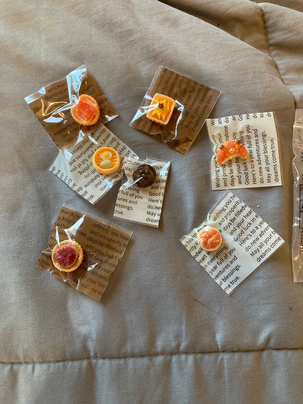 Free 7 Piece Resin Mini Bakery Food
